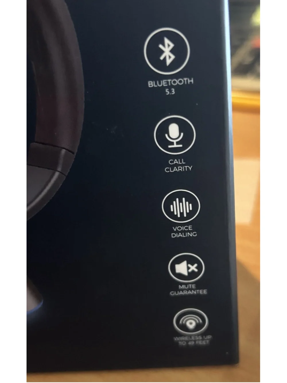 Headset Bluetooth Model FX-HS012 Voice Dialing, Wireless up to 49 Feet Black